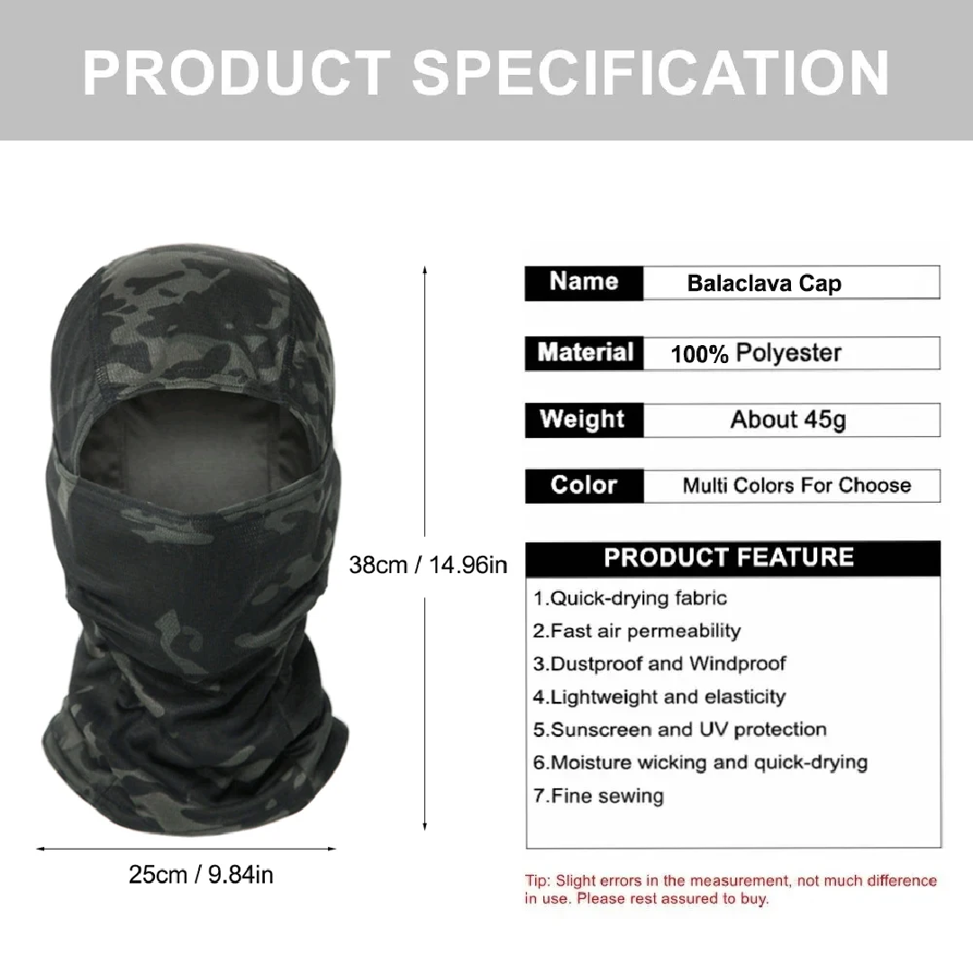 Kamuflajlı Balaklava Şapka Bis - Hunting Outdoor Hats incelemesi ve fiyatı