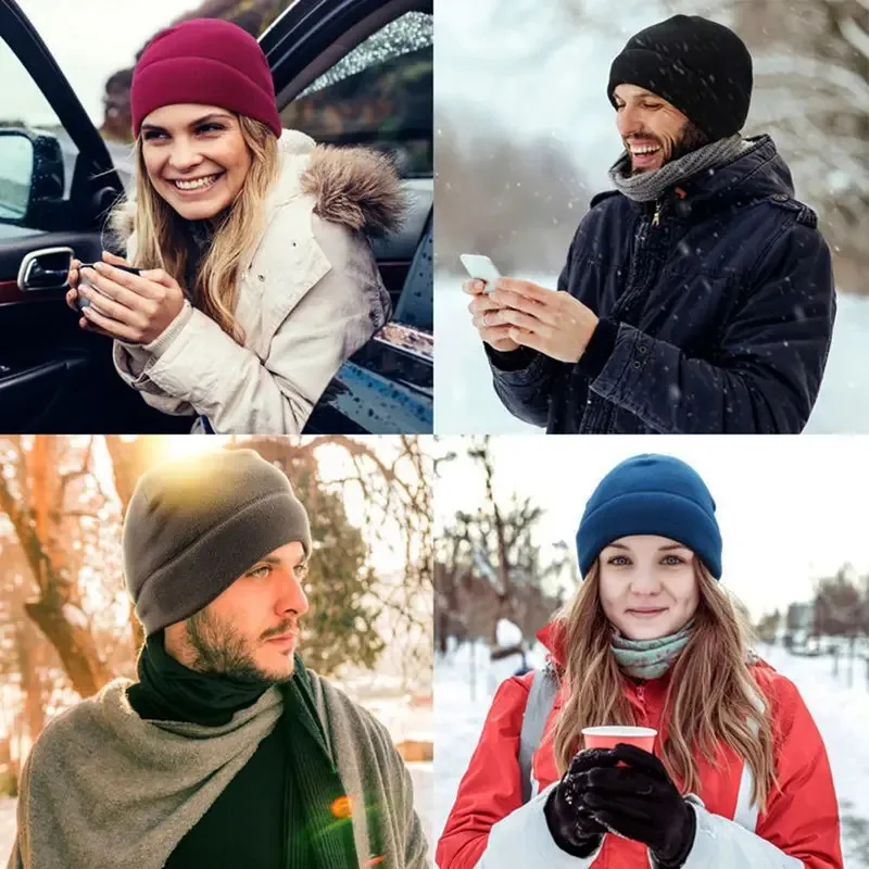 1/2 adet yeni polar kış şapkas - Outdoor Hunting Fleece incelemesi ve fiyatı